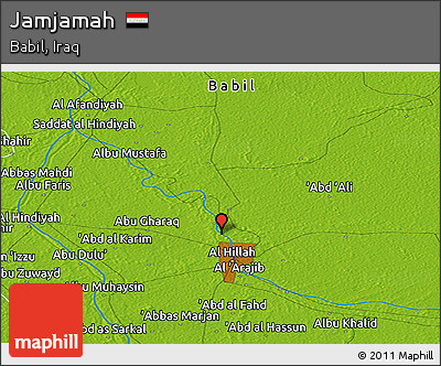 Physical Panoramic Map of Jamjamah