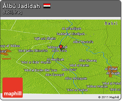 Physical Panoramic Map of Ālbū Jadīdah