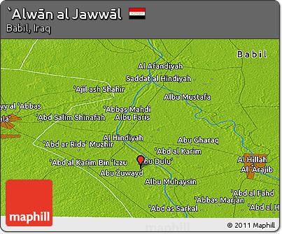 Physical Panoramic Map of `Alwān Al Jawwāl