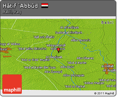 Physical Panoramic Map of Hātif `Abbūd