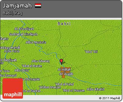 Physical Panoramic Map of Jamjamah