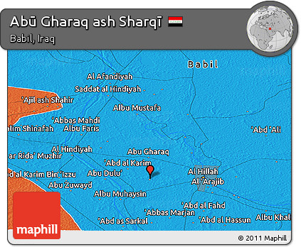 Political Panoramic Map of Abū Gharaq Ash Sharqī