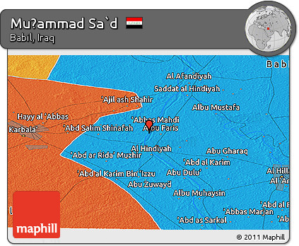 Political Panoramic Map of Muḩammad Sa`d