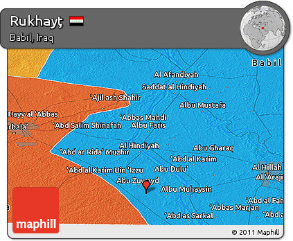 Political Panoramic Map of Rukhayţ