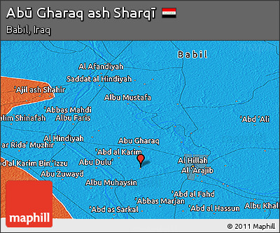 Political Panoramic Map of Abū Gharaq Ash Sharqī