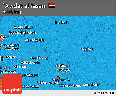 Political Panoramic Map of `Awdat Al Ḩasan