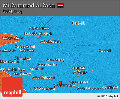 Political Panoramic Map of Muḩammad Al Ḩasn