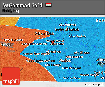 Political Panoramic Map of Muḩammad Sa`d