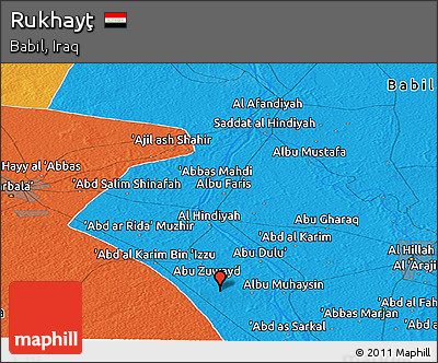 Political Panoramic Map of Rukhayţ