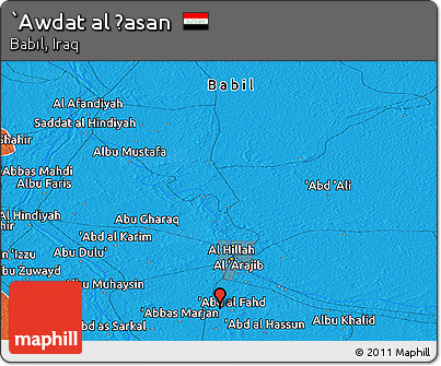Political Panoramic Map of `Awdat Al Ḩasan