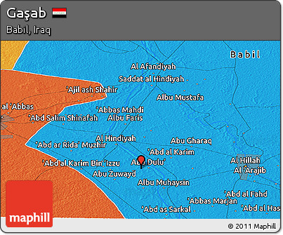 Political Panoramic Map of Gaşab