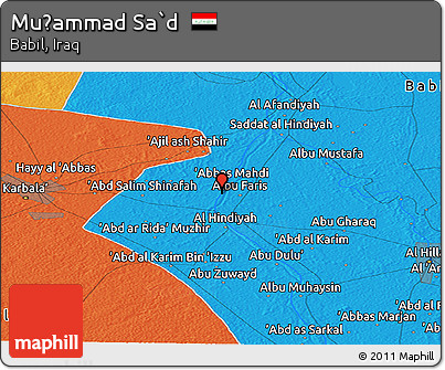 Political Panoramic Map of Muḩammad Sa`d