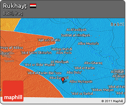Political Panoramic Map of Rukhayţ