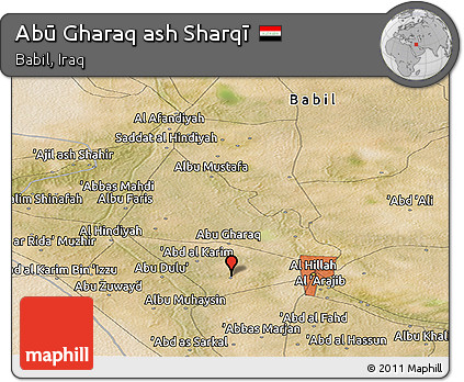 Satellite Panoramic Map of Abū Gharaq Ash Sharqī