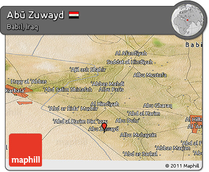 Satellite Panoramic Map of Abū Zuwayd