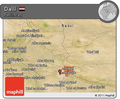 Satellite Panoramic Map of Dallī