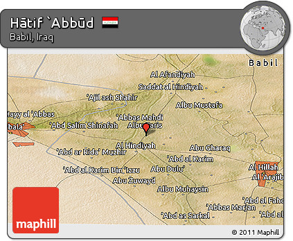 Satellite Panoramic Map of Hātif `Abbūd