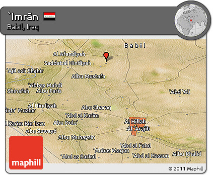 Satellite Panoramic Map of `Imrān