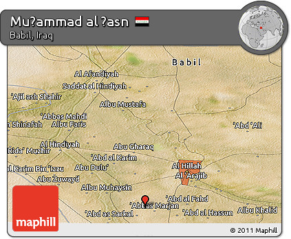 Satellite Panoramic Map of Muḩammad Al Ḩasn