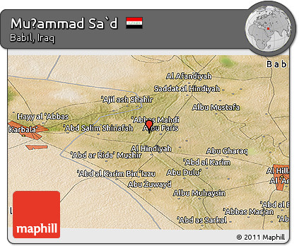 Satellite Panoramic Map of Muḩammad Sa`d