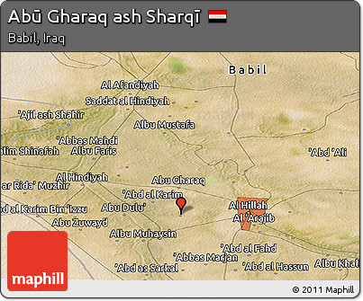 Satellite Panoramic Map of Abū Gharaq Ash Sharqī