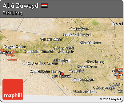 Satellite Panoramic Map of Abū Zuwayd
