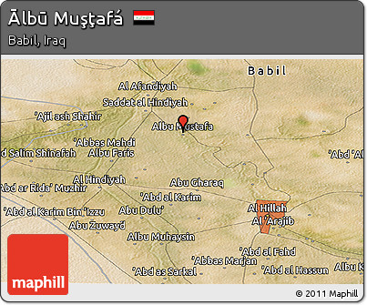 Satellite Panoramic Map of Ālbū Muşţafá