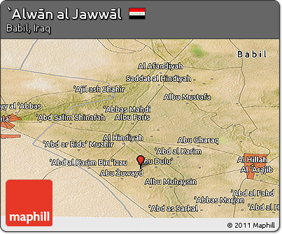 Satellite Panoramic Map of `Alwān Al Jawwāl