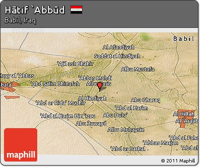 Satellite Panoramic Map of Hātif `Abbūd