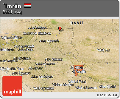 Satellite Panoramic Map of `Imrān