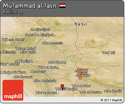 Satellite Panoramic Map of Muḩammad Al Ḩasn