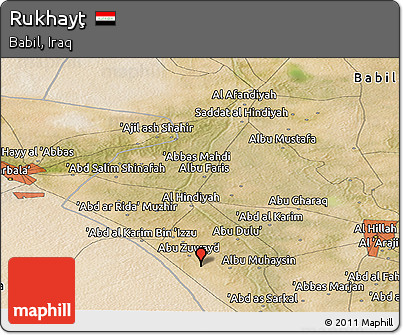 Satellite Panoramic Map of Rukhayţ