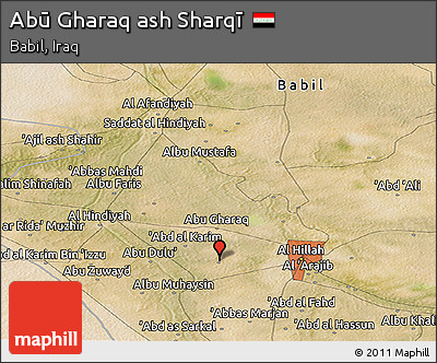 Satellite Panoramic Map of Abū Gharaq Ash Sharqī
