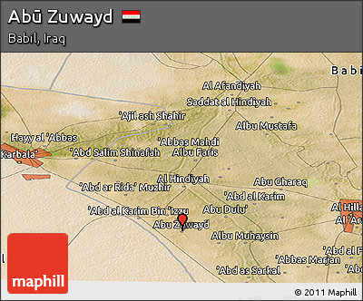 Satellite Panoramic Map of Abū Zuwayd