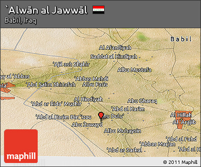 Satellite Panoramic Map of `Alwān Al Jawwāl