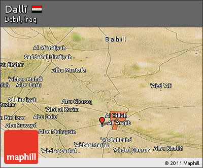 Satellite Panoramic Map of Dallī