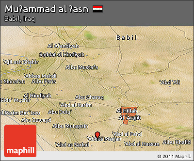 Satellite Panoramic Map of Muḩammad Al Ḩasn
