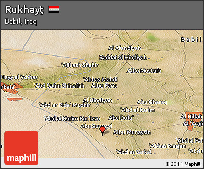 Satellite Panoramic Map of Rukhayţ