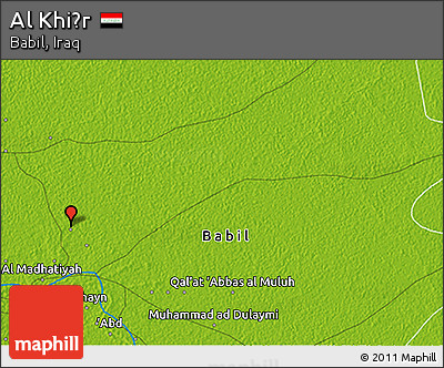 Physical 3D Map of Al Khiḑr