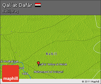 Physical 3D Map of Qal`at Dafār