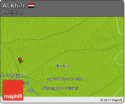 Physical 3D Map of Al Khiḑr