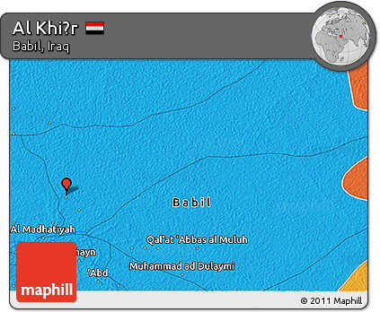 Political 3D Map of Al Khiḑr