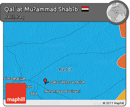 Political 3D Map of Qal`at Muḩammad Shabīb