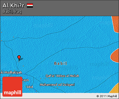 Political 3D Map of Al Khiḑr