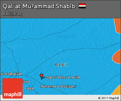 Political 3D Map of Qal`at Muḩammad Shabīb