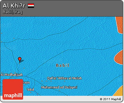 Political 3D Map of Al Khiḑr