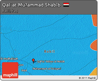 Political 3D Map of Qal`at Muḩammad Shabīb