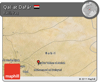 Satellite 3D Map of Qal`at Dafār