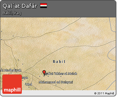 Satellite 3D Map of Qal`at Dafār
