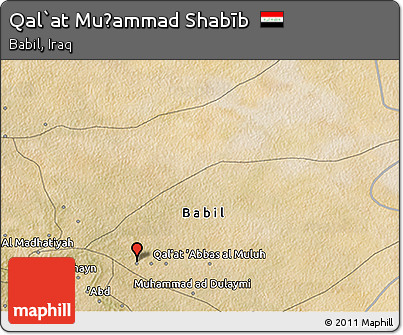 Satellite 3D Map of Qal`at Muḩammad Shabīb